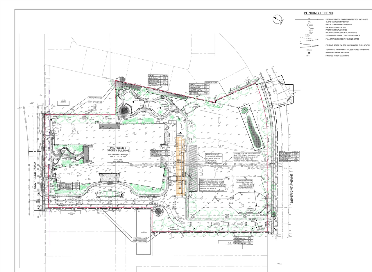 Construction site plan for project from page 71 of the file '2024-09-04 - Design Brief - D07-12-24-0068'