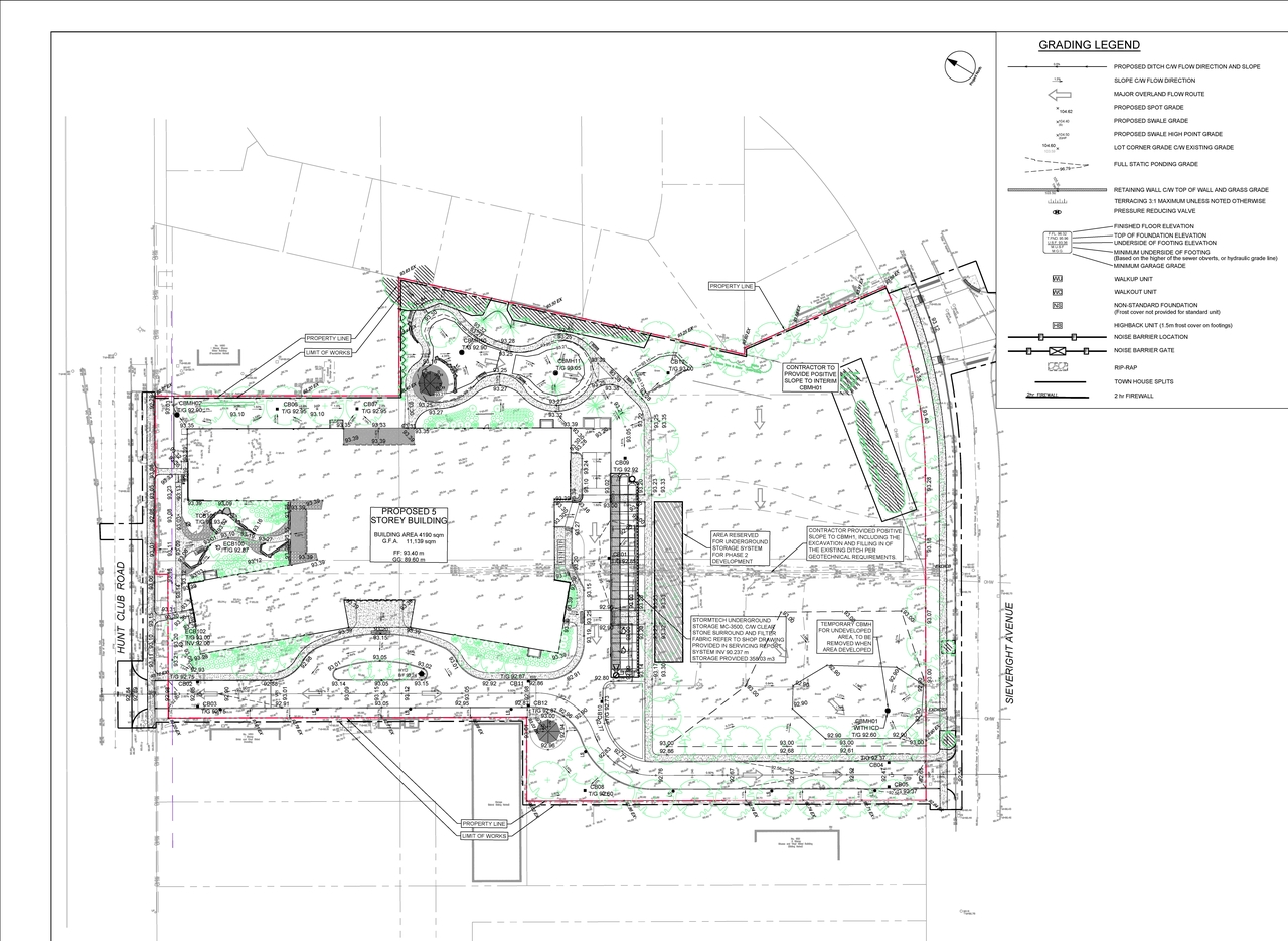 Construction site plan for project from page 97 of the file '2024-09-04 - Design Brief - D07-12-24-0068'