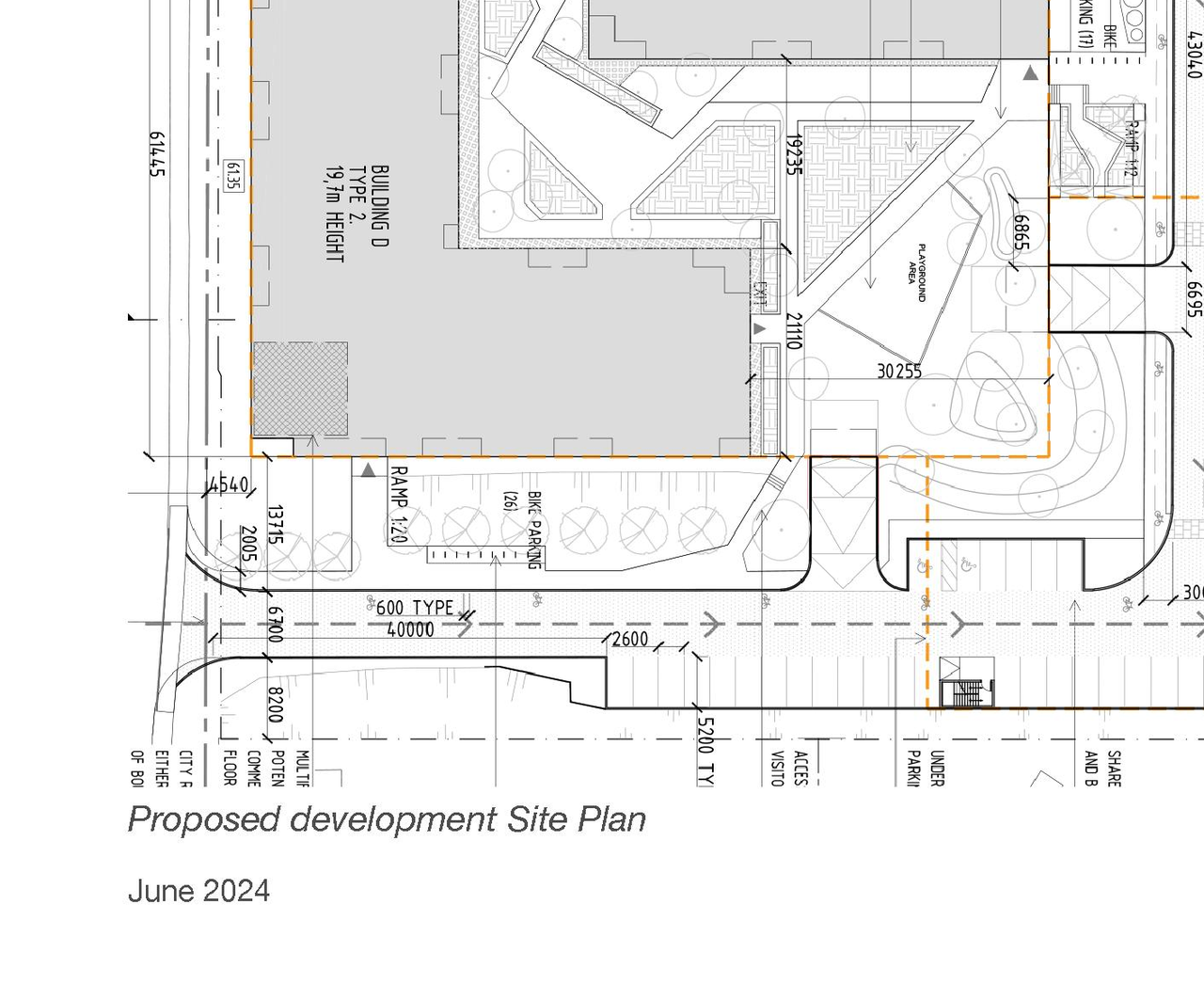 Construction site plan for project from page 21 of the file '2024-07-25 - Urban Design Brief - D07-12-24-0069'
