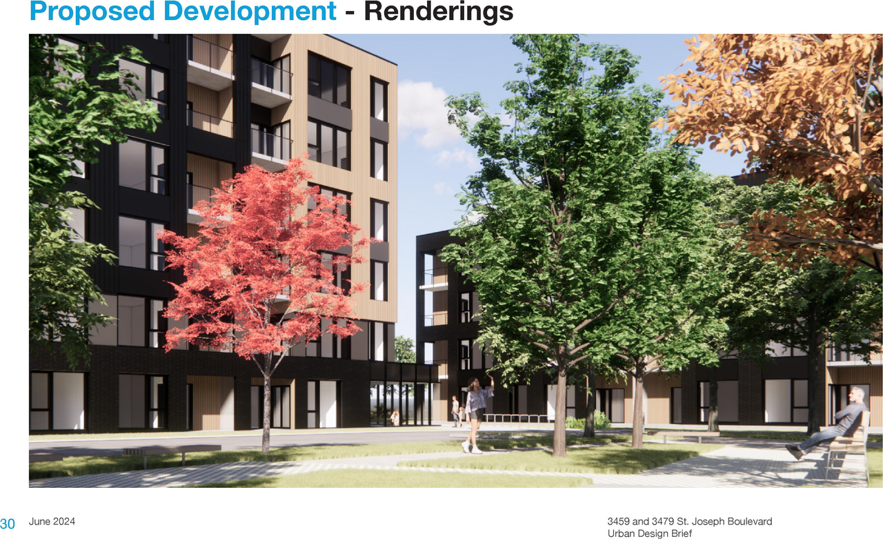 Rendering of building from page 30 of the file '2024-07-25 - Urban Design Brief - D07-12-24-0069'