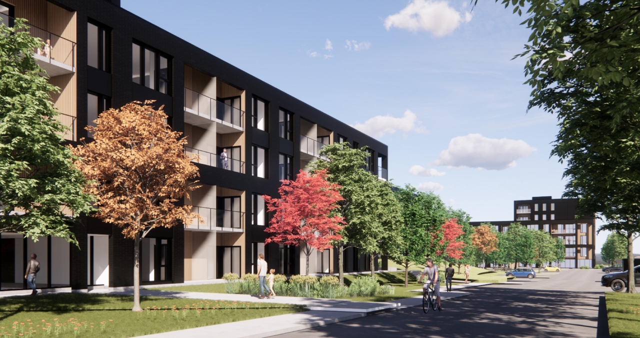 Rendering of building from page 6 of the file '2024-07-25 - Urban Design Brief - D07-12-24-0069'