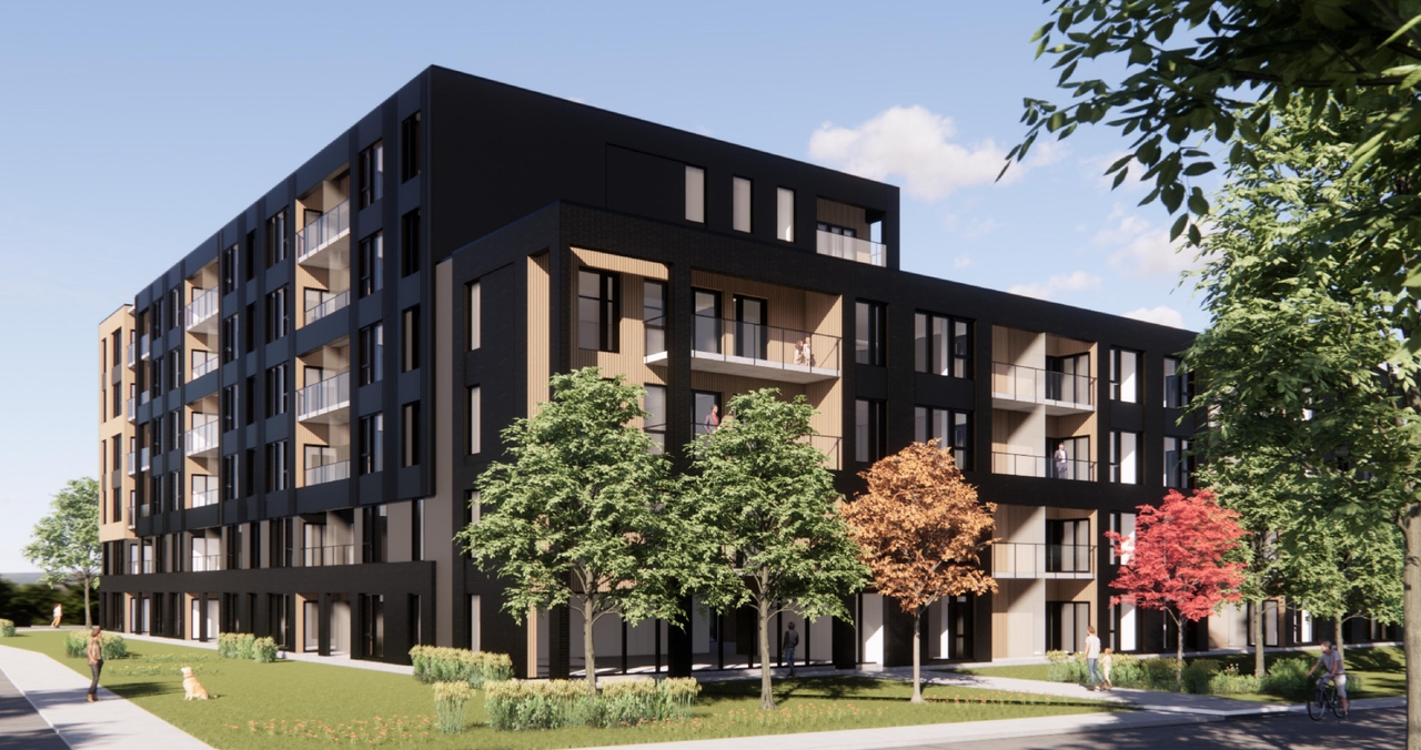 Rendering of building from page 7 of the file '2024-07-25 - Urban Design Brief - D07-12-24-0069'