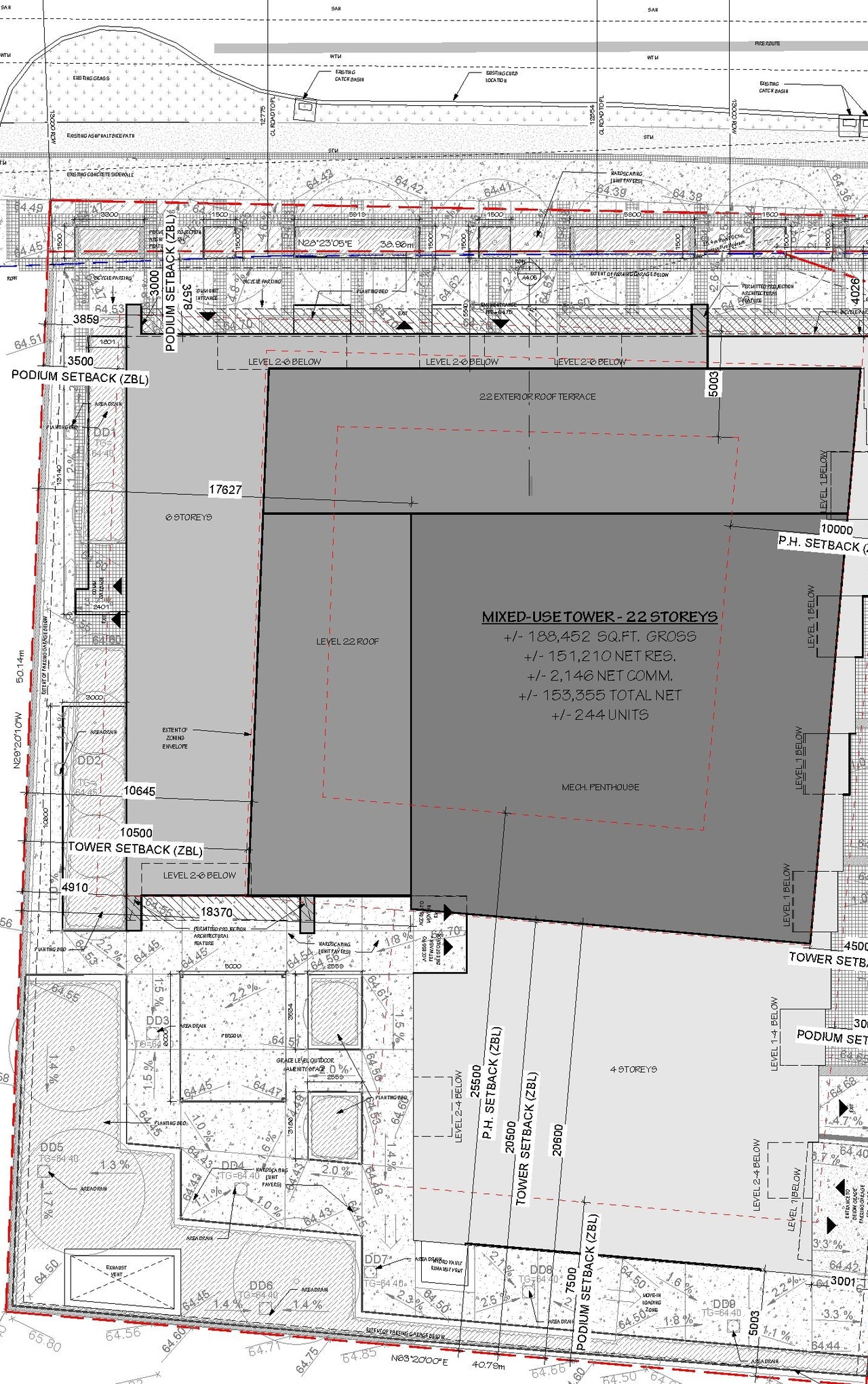 Construction site plan for project from page 5 of the file '2024-11-04 - Design Brief - D07-12-24-0072'