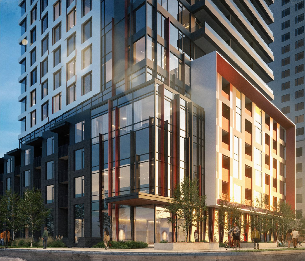 Rendering of building from page 7 of the file '2024-08-02 - Design Brief - D07-12-24-0072'