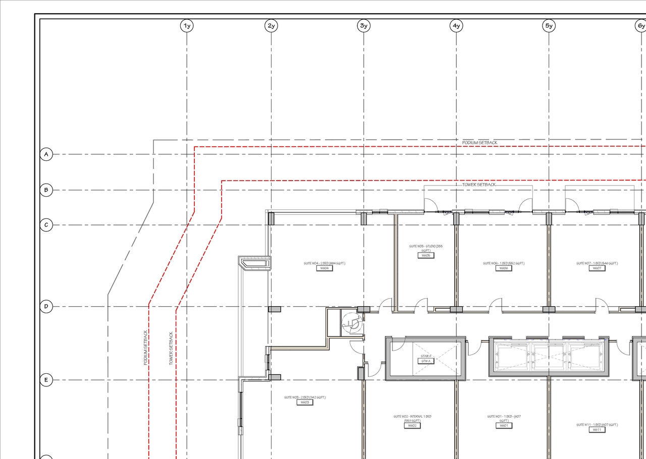 Construction site plan for project from page 5 of the file '2024-08-07 - Floor Plans - D07-12-24-0077'