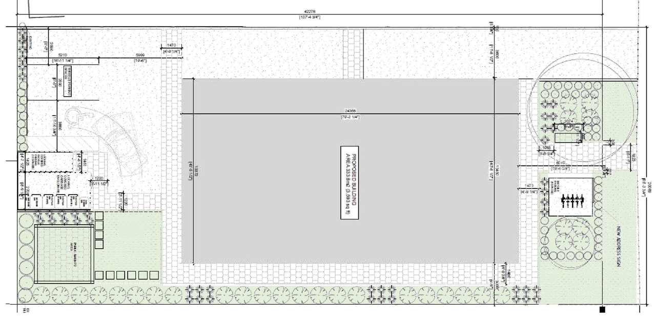 Construction site plan for project from page 11 of the file '2024-08-07 - Urban Design Brief & Policy - D07-12-24-0078'