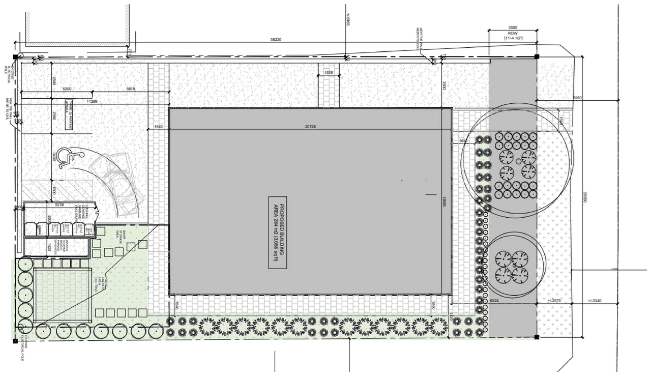 Construction site plan for project from page 8 of the file '2024-11-04 - Urban Design Brief Policy - D07-12-24-0079'