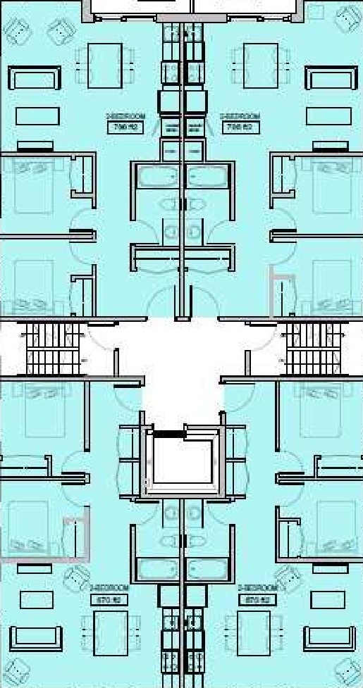 Floor plan for project from page 12 of the file '2024-08-08 - Urban Design & Policy Brief - D07-12-24-0079'