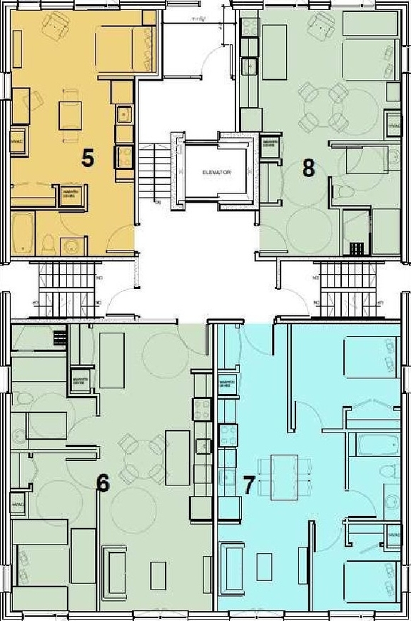 Floor plan for project from page 9 of the file '2024-08-08 - Urban Design & Policy Brief - D07-12-24-0079'