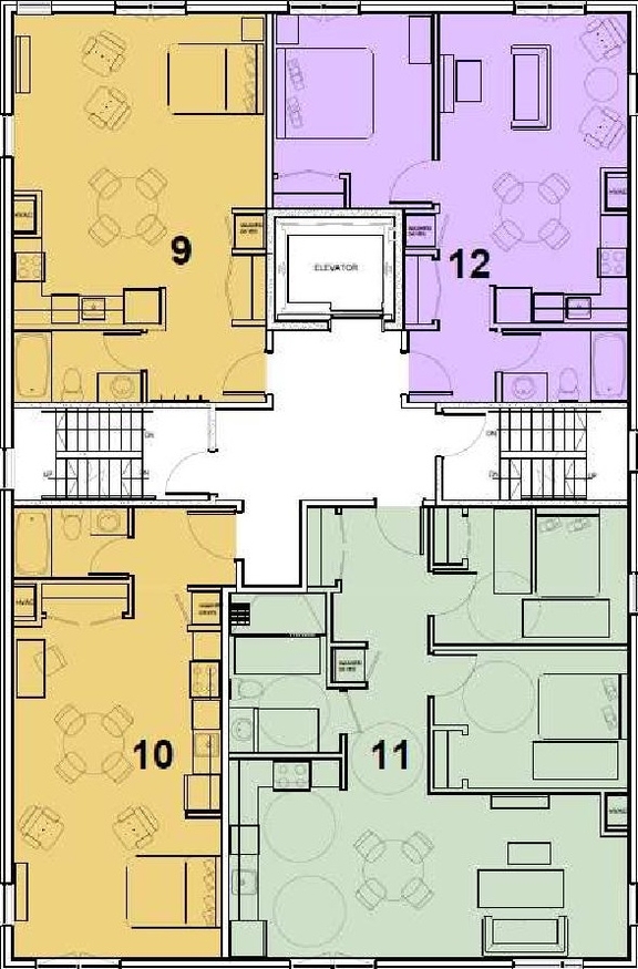 Floor plan for project from page 9 of the file '2024-08-08 - Urban Design & Policy Brief - D07-12-24-0080'