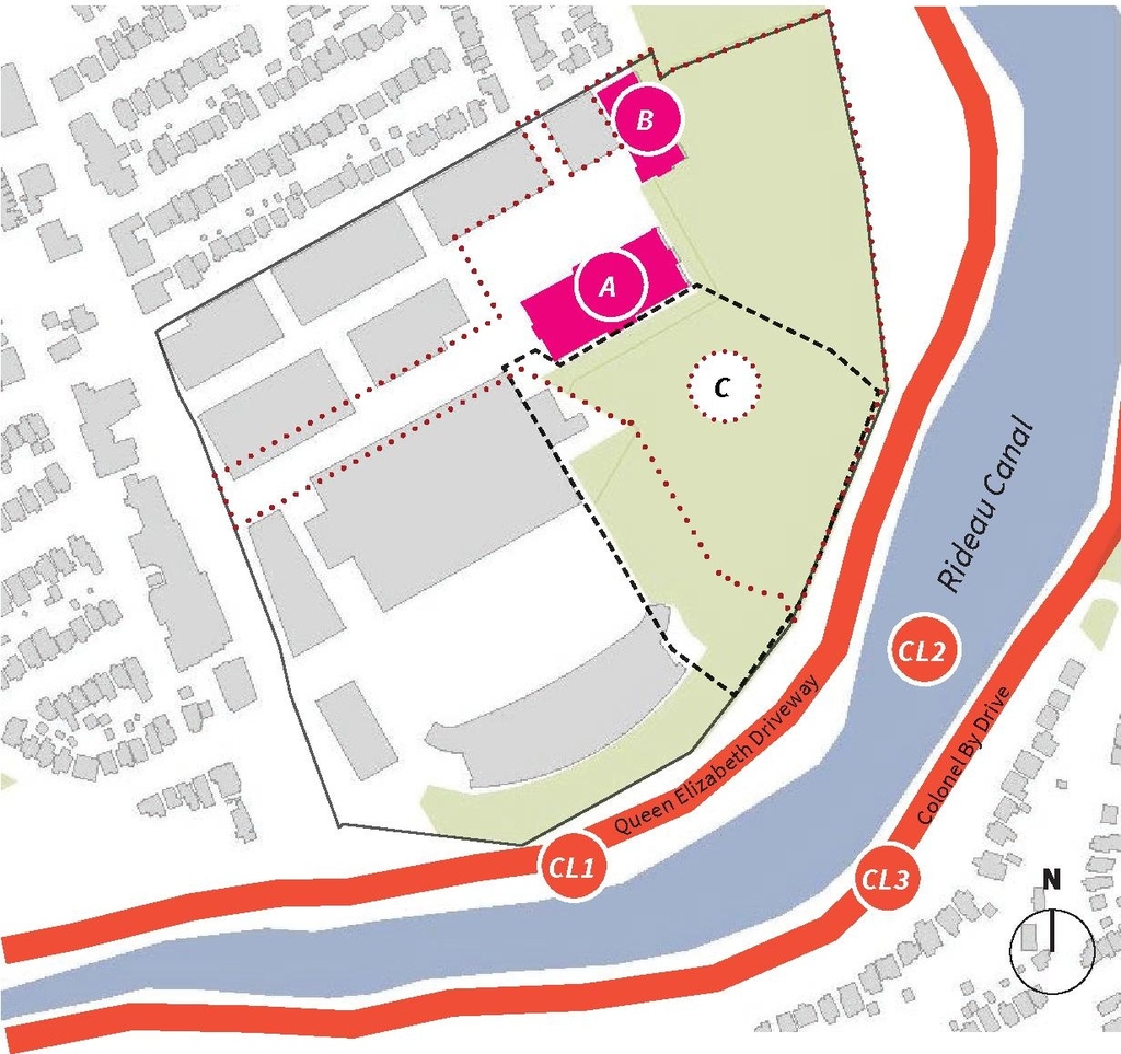 Construction site plan for project from page 137 of the file '2024-09-10 - Urban Design Review Panel Report - Rev 1 - D07-12-24-0082'