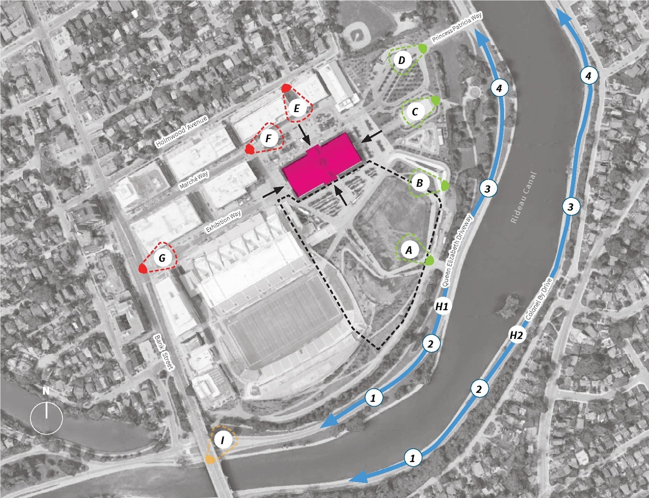 Construction site plan for project from page 143 of the file '2024-09-10 - Urban Design Review Panel Report - Rev 1 - D07-12-24-0082'