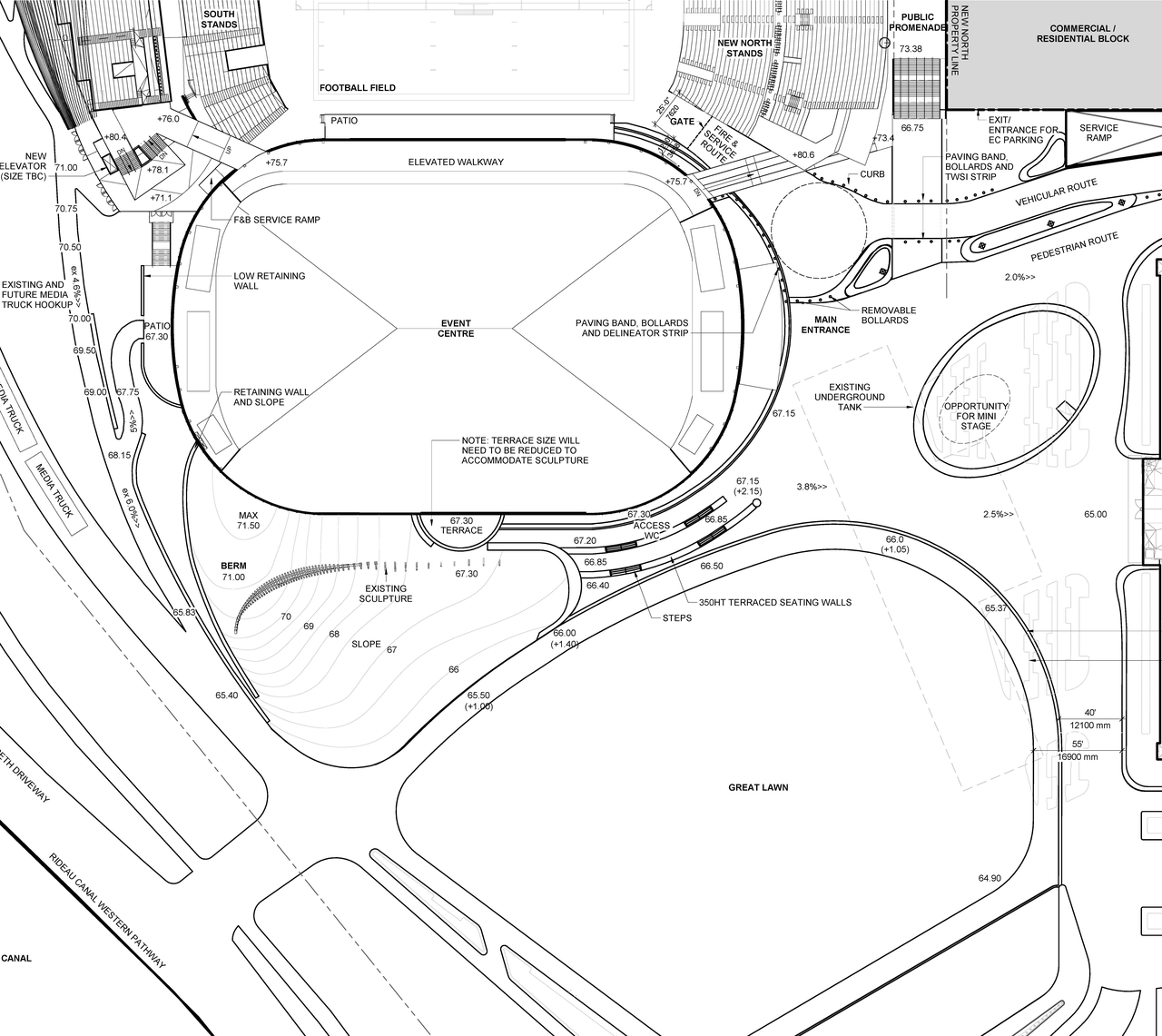 Construction site plan for project from page 48 of the file '2024-09-10 - Urban Design Review Panel Report - Rev 1 - D07-12-24-0082'