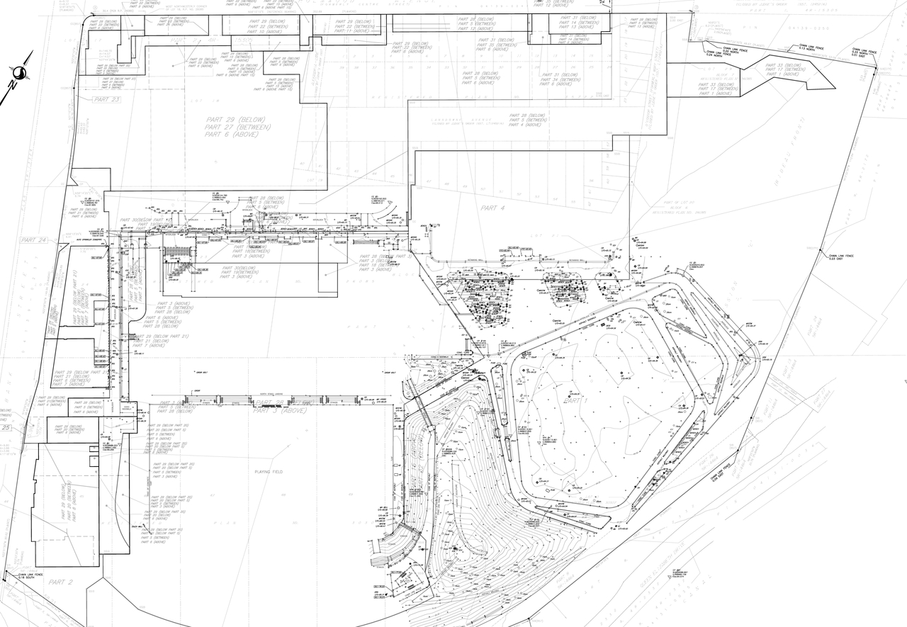 Construction site plan for project from page 63 of the file '2024-09-10 - Urban Design Review Panel Report - Rev 1 - D07-12-24-0082'