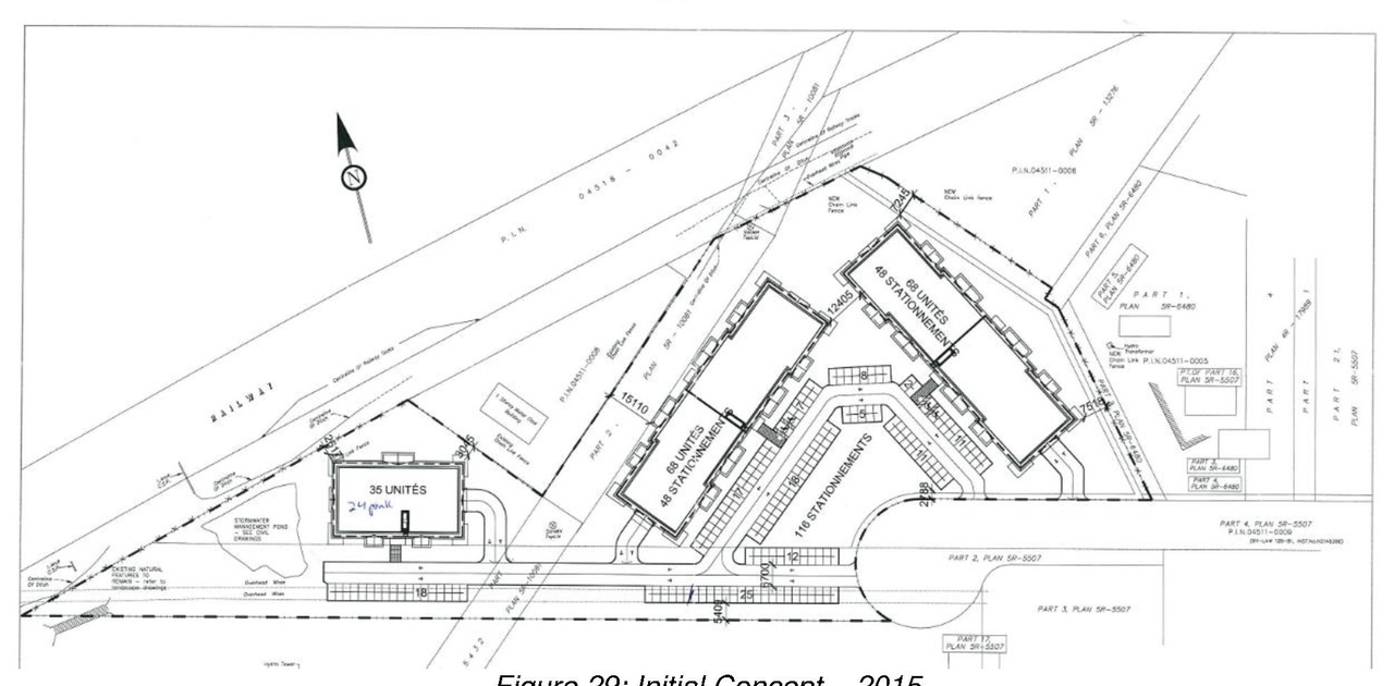 Construction site plan for project from page 45 of the file '2024-12-06 - Urban Design Brief - D07-12-24-0086'