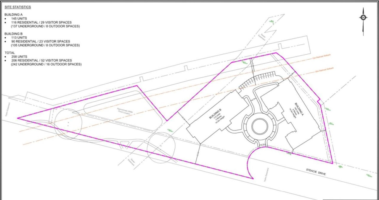 Construction site plan for project from page 46 of the file '2024-12-06 - Urban Design Brief - D07-12-24-0086'