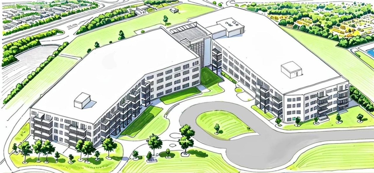 Rendering of building from page 50 of the file '2024-12-06 - Urban Design Brief - D07-12-24-0086'