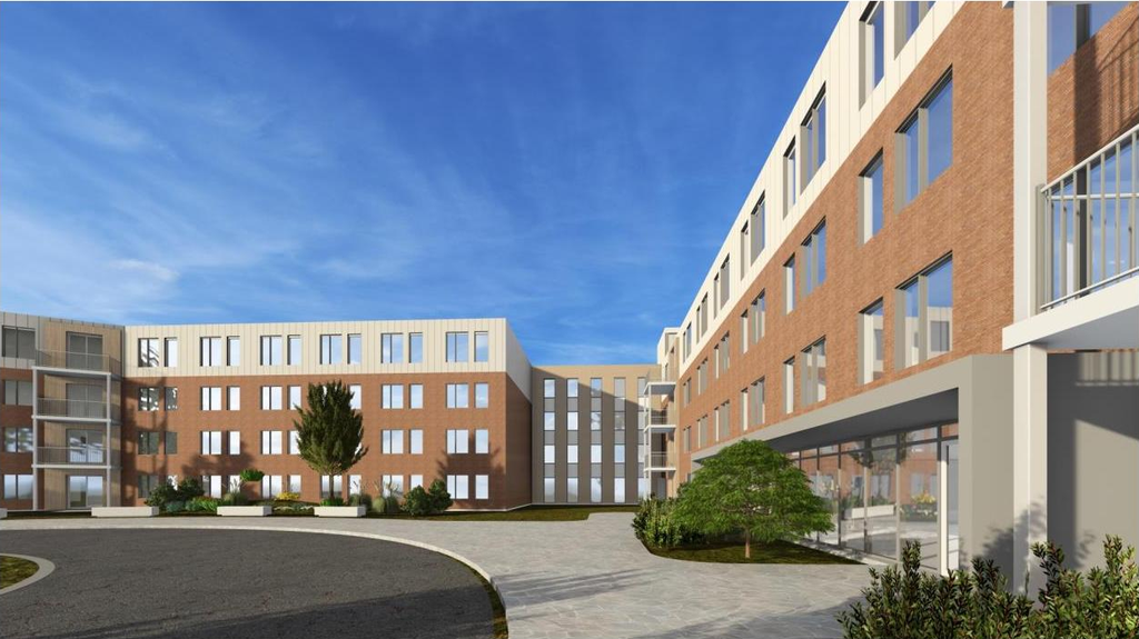 Rendering of building from page 7 of the file '2024-12-06 - Urban Design Brief - D07-12-24-0086'