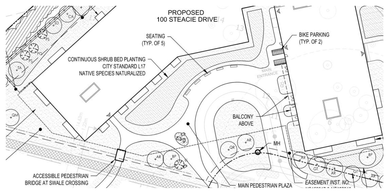 Construction site plan for project from page 8 of the file '2024-12-06 - Urban Design Brief - D07-12-24-0086'