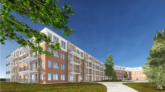 Rendering of building from page 19 of the file '2024-08-12 - Urban Design Brief - D07-12-24-0086'