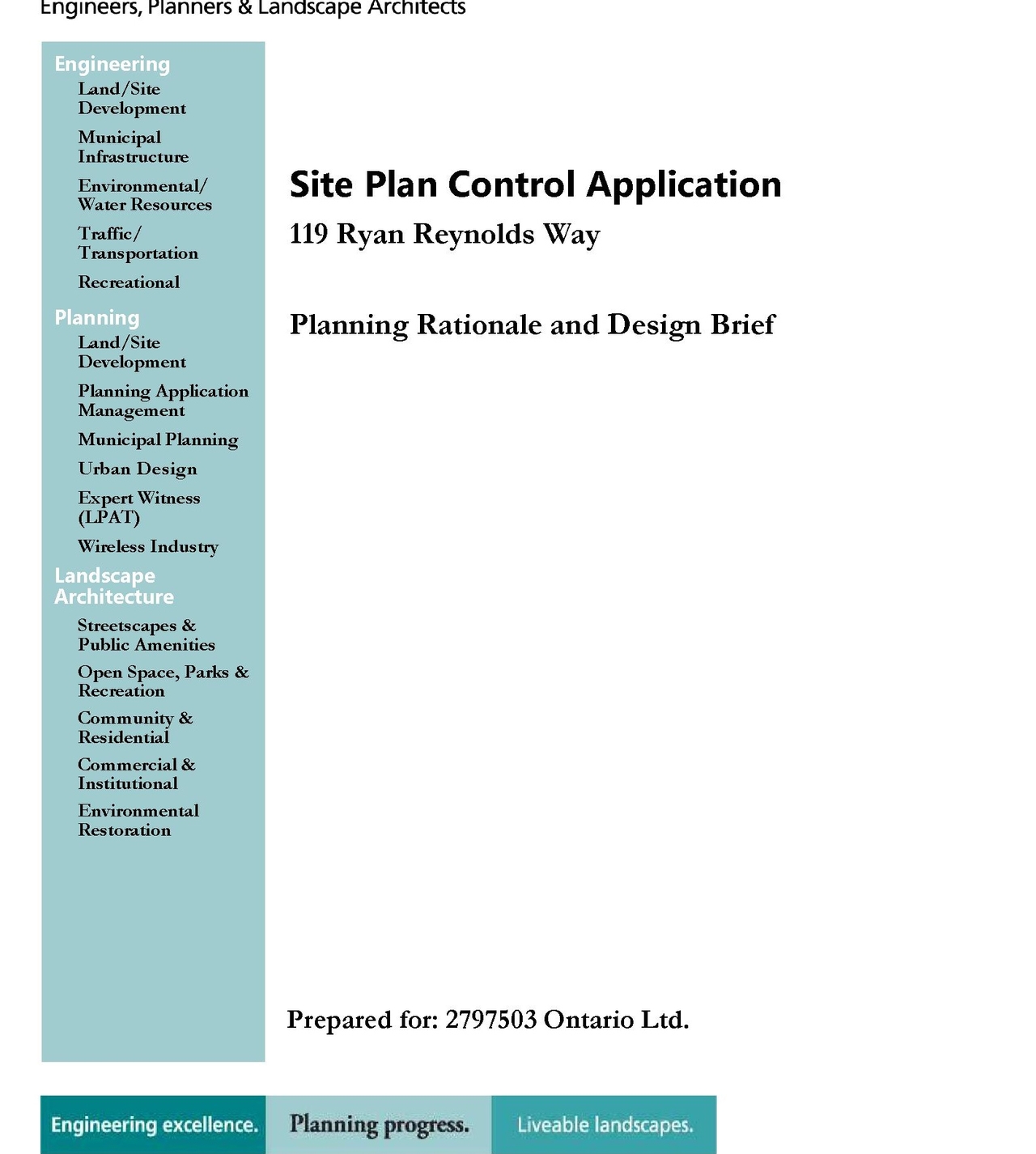 Construction site plan for project from page 1 of the file '2024-08-14 - Planning Rationale and Design Brief - D07-12-24-0087'