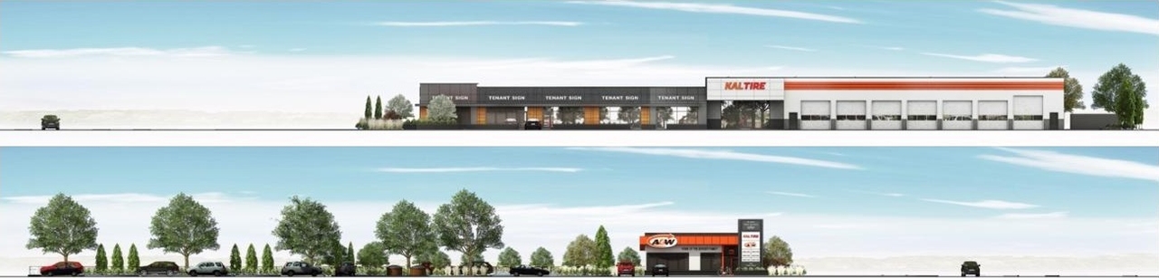 Rendering of building from page 45 of the file '2024-08-20 - Urban Design Brief - D07-12-24-0089'