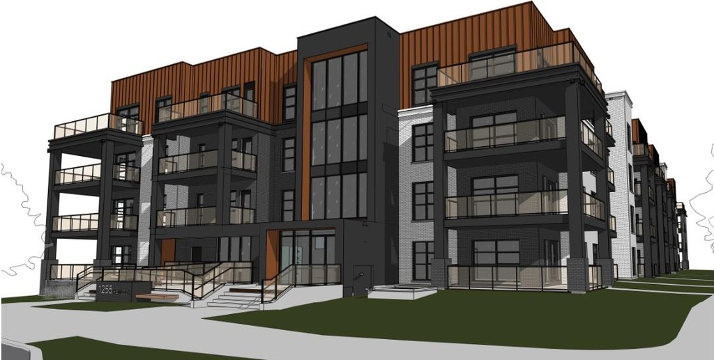 Rendering of building from page 11 of the file '2024-08-21 - Design Brief - D07-12-24-0090'