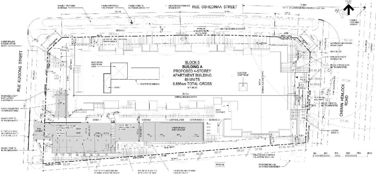Construction site plan for project from page 14 of the file '2024-08-21 - Design Brief - D07-12-24-0090'