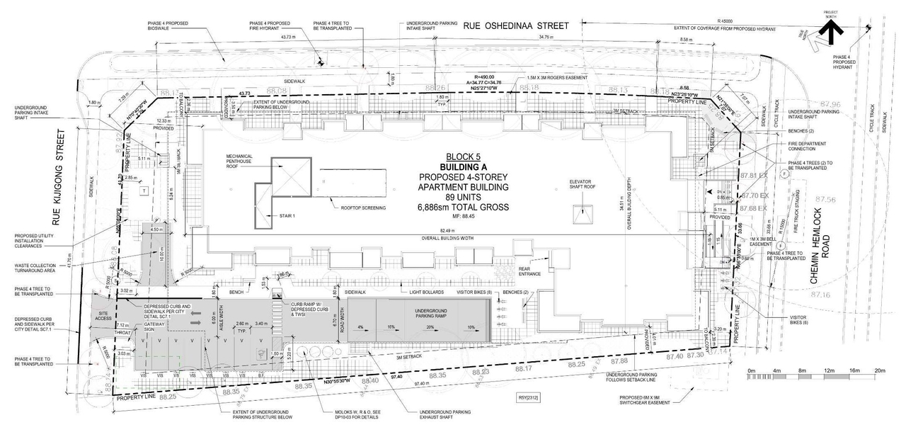 Construction site plan for project from page 14 of the file '2024-08-21 - Design Brief - D07-12-24-0090'