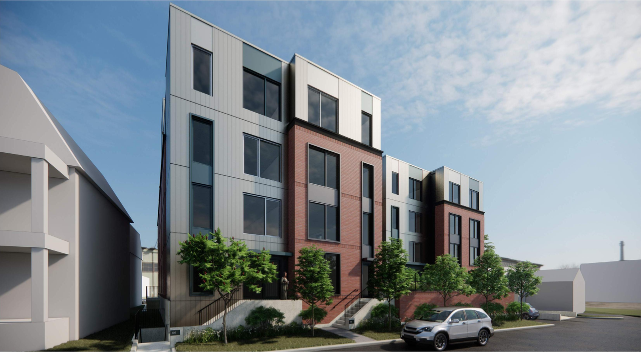 Rendering of building from page 8 of the file '2024-08-27 - Design Brief - D07-12-24-0095'