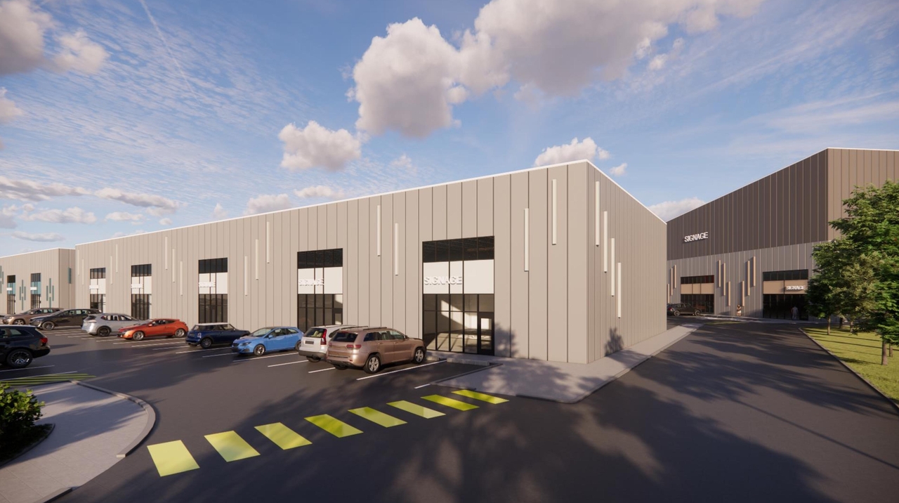 Rendering of building from page 5 of the file '2024-08-27 - Site Context and Street Level Visualization Renders - D07-12-24-0096'