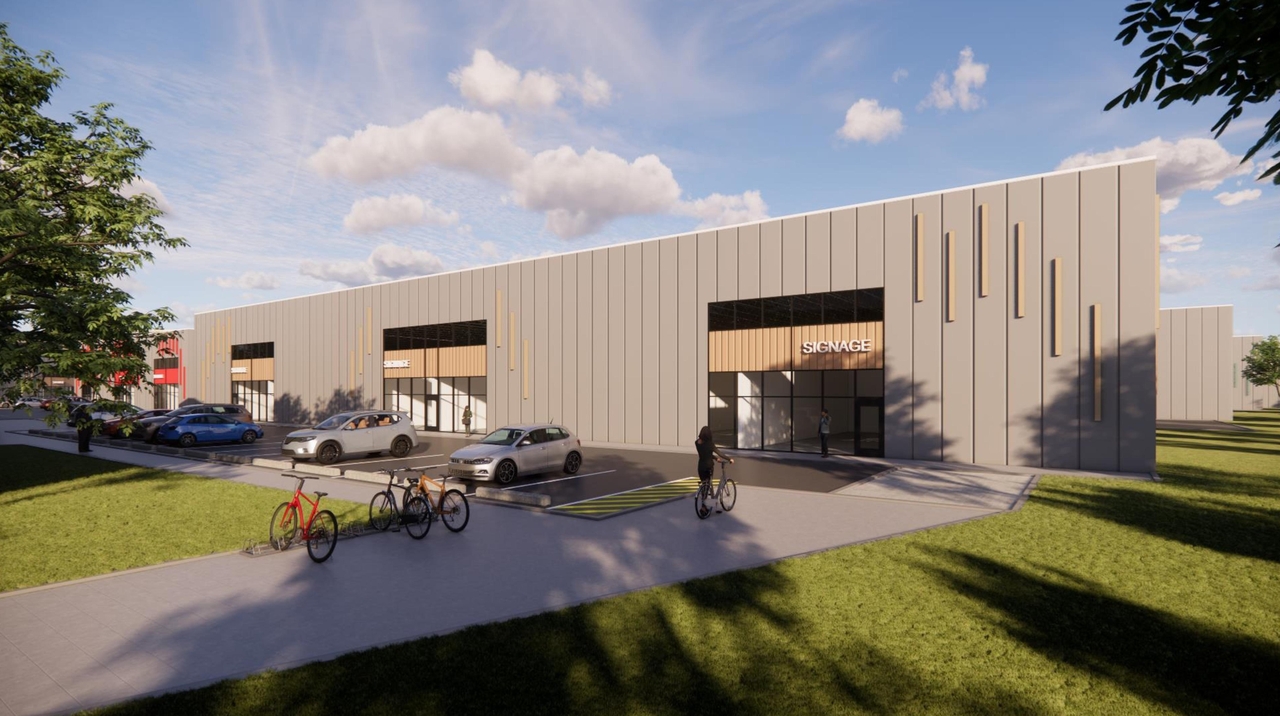 Rendering of building from page 7 of the file '2024-08-27 - Site Context and Street Level Visualization Renders - D07-12-24-0096'