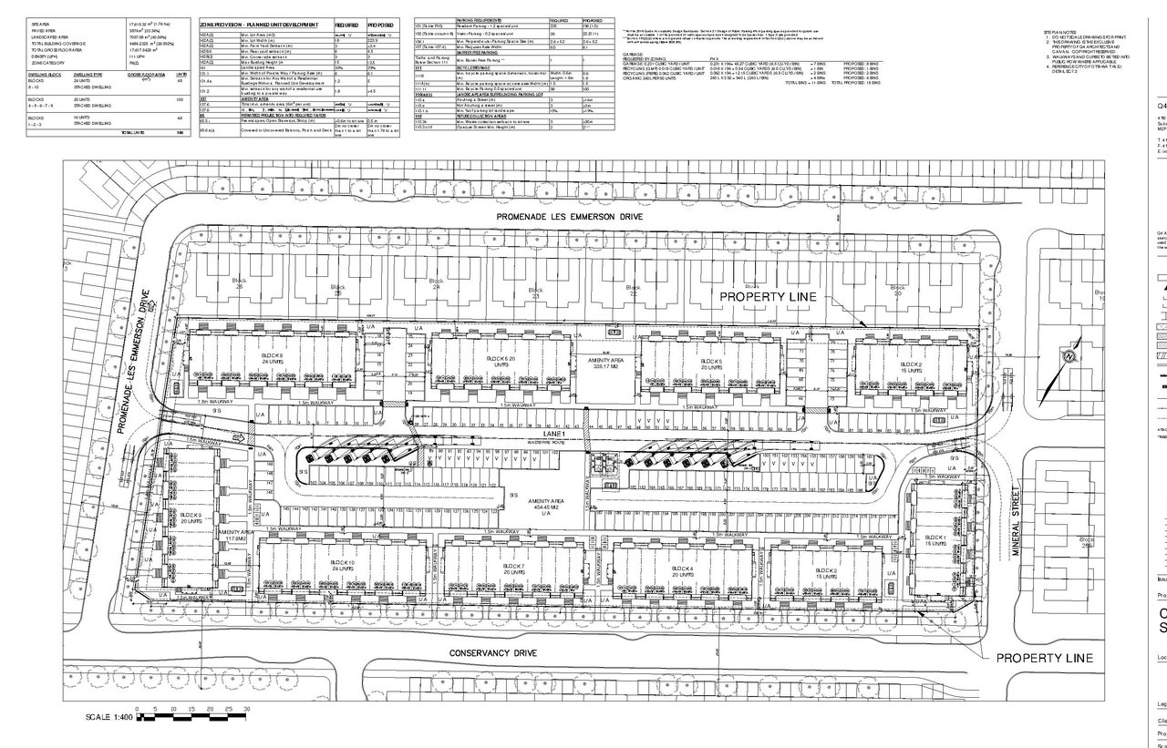 Construction site plan for project from page 21 of the file '2025-01-27 - Design Brief - D07-12-24-0097'