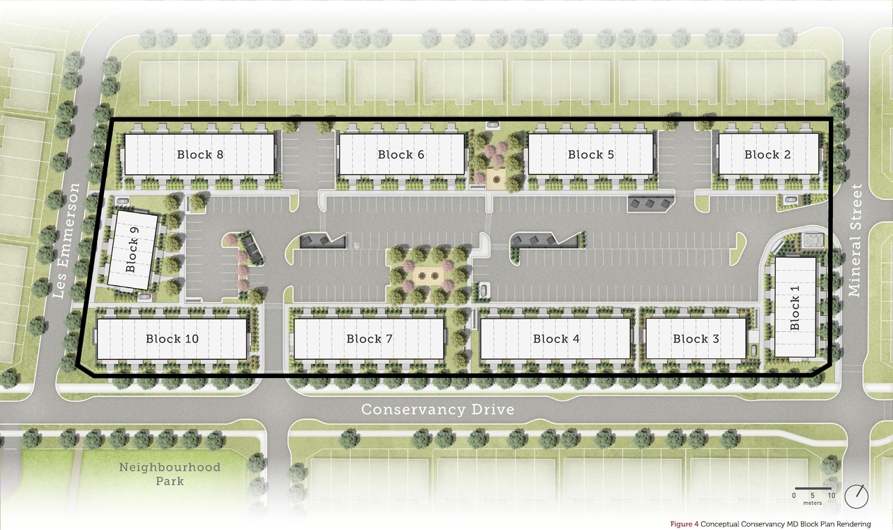 Rendering of building from page 13 of the file '2024-09-03 - Urban Design Brief - D07-12-24-0097'