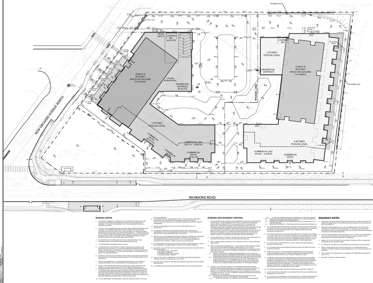 Construction site plan for project from page 60 of the file '2024-09-27 - UDRP Report - D07-12-24-0104'