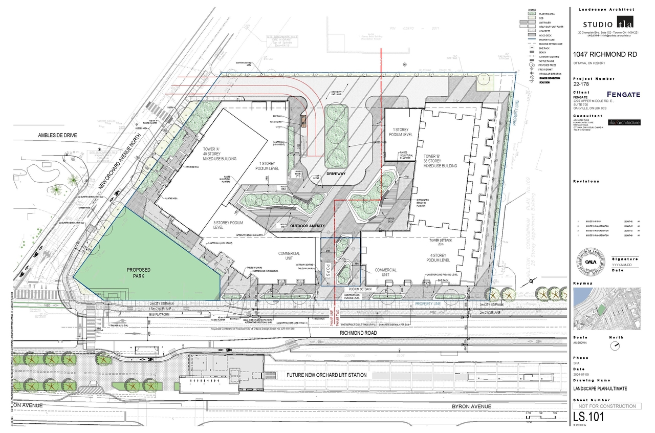 Construction site plan for project from page 63 of the file '2024-09-27 - UDRP Report - D07-12-24-0104'
