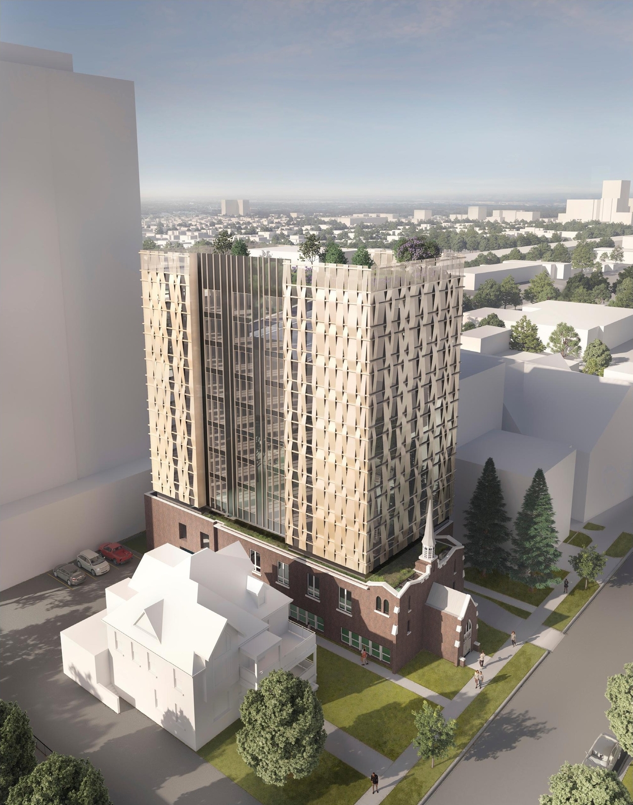 Rendering of building from page 76 of the file '2024-09-19 - Urban Design Review Panel Report - D07-12-24-0107'