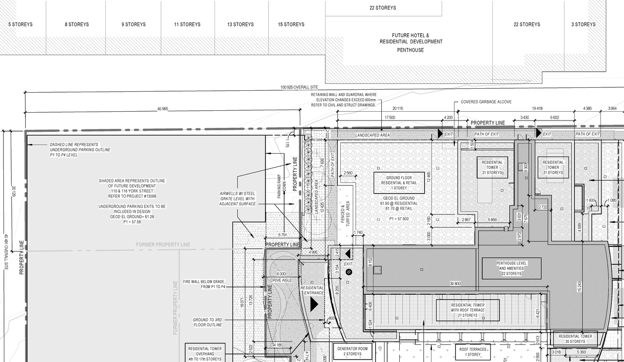 Construction site plan for project from page 1 of the file '2025-01-27 - Site and Floor Plans - D07-12-24-0116'