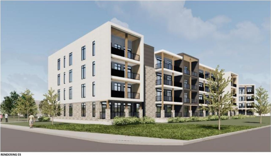 Rendering of building from page 24 of the file '2024-10-07 - Planning Rationale & Urban Design Brief Block 17 - D07-12-24-0120'