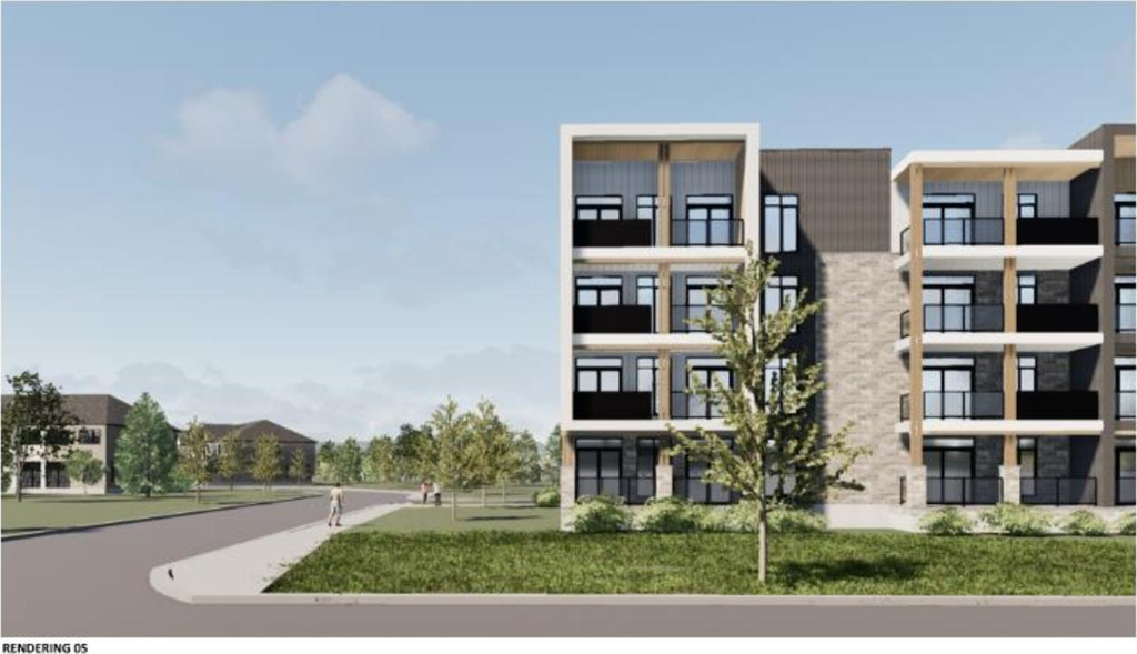 Rendering of building from page 25 of the file '2024-10-07 - Planning Rationale & Urban Design Brief Block 17 - D07-12-24-0120'
