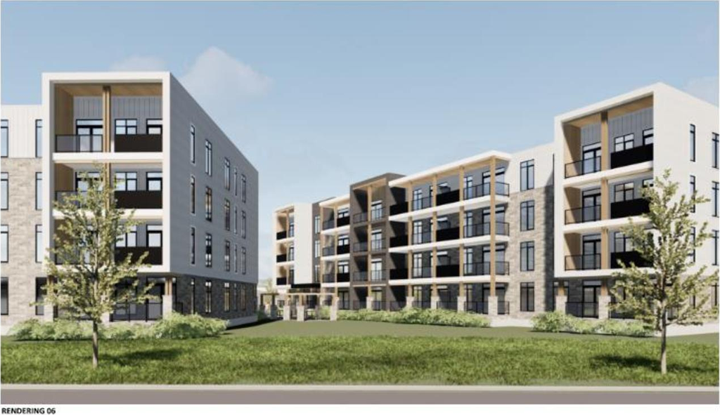 Rendering of building from page 25 of the file '2024-10-07 - Planning Rationale & Urban Design Brief Block 17 - D07-12-24-0120'