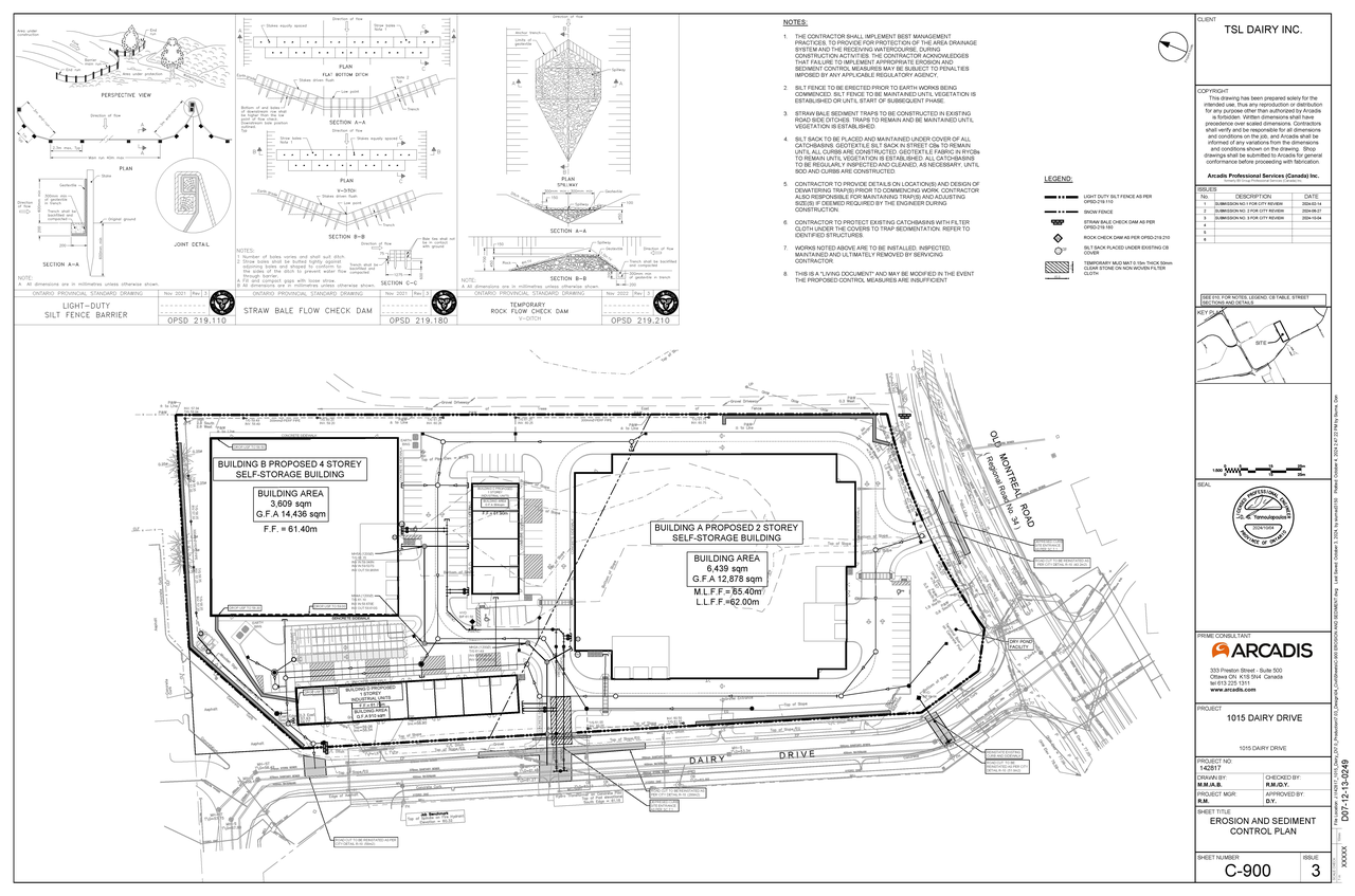 Construction site plan for project from page 135 of the file '2024-10-09 - Design Brief - D07-12-24-0122'