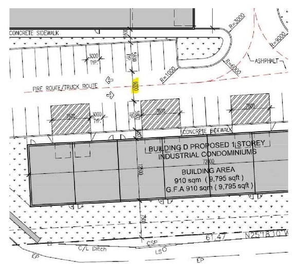 Construction site plan for project from page 45 of the file '2024-10-09 - Design Brief - D07-12-24-0122'