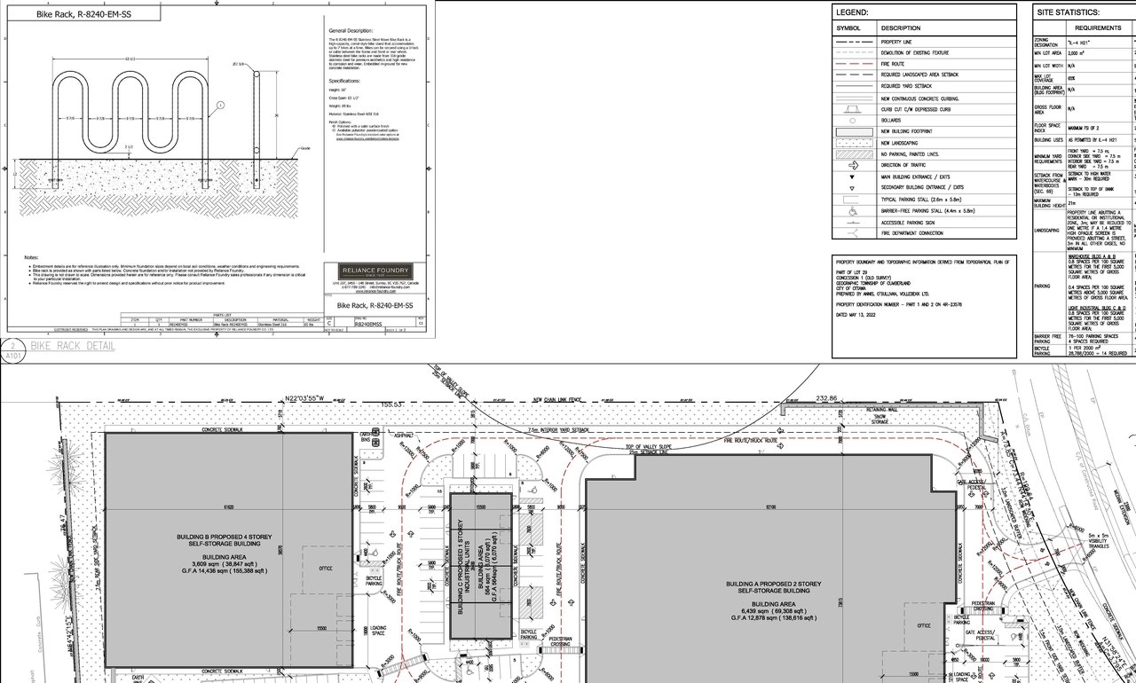 Construction site plan for project from page 31 of the file '2025-07-02 - Design Brief - D07-12-24-0122'