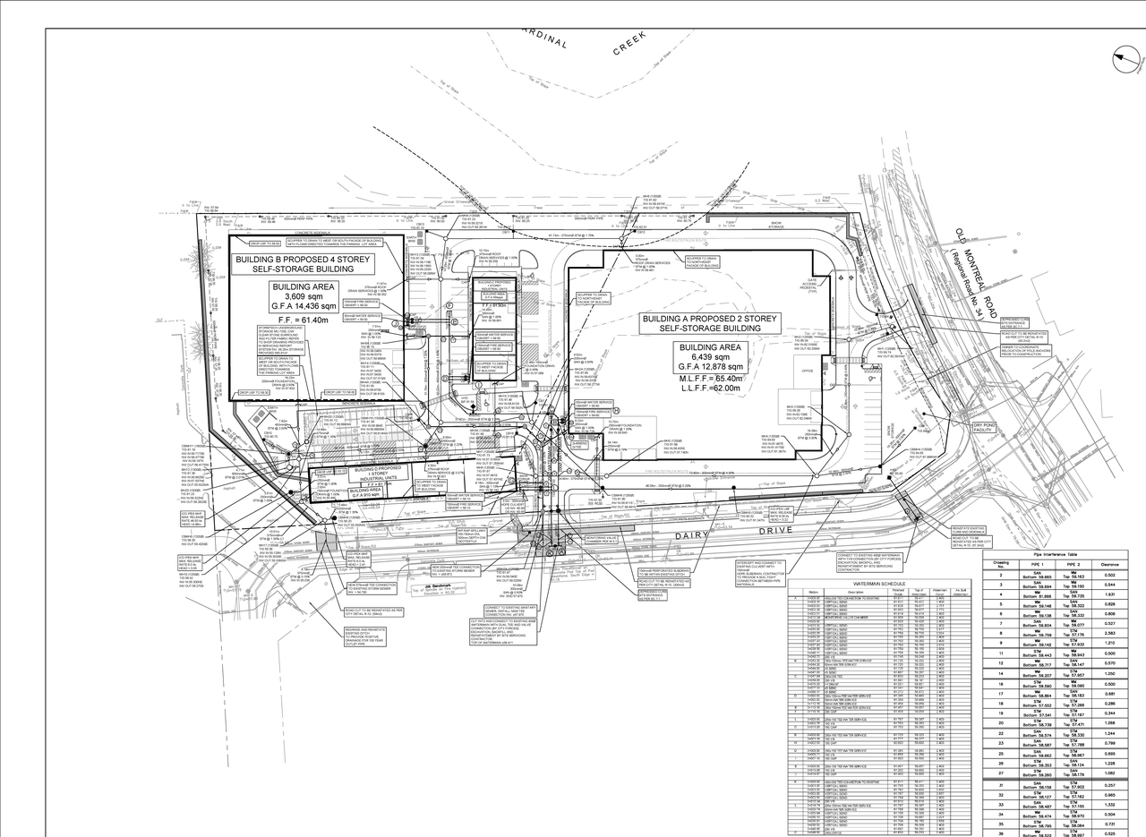 Construction site plan for project from page 32 of the file '2025-07-02 - Design Brief - D07-12-24-0122'