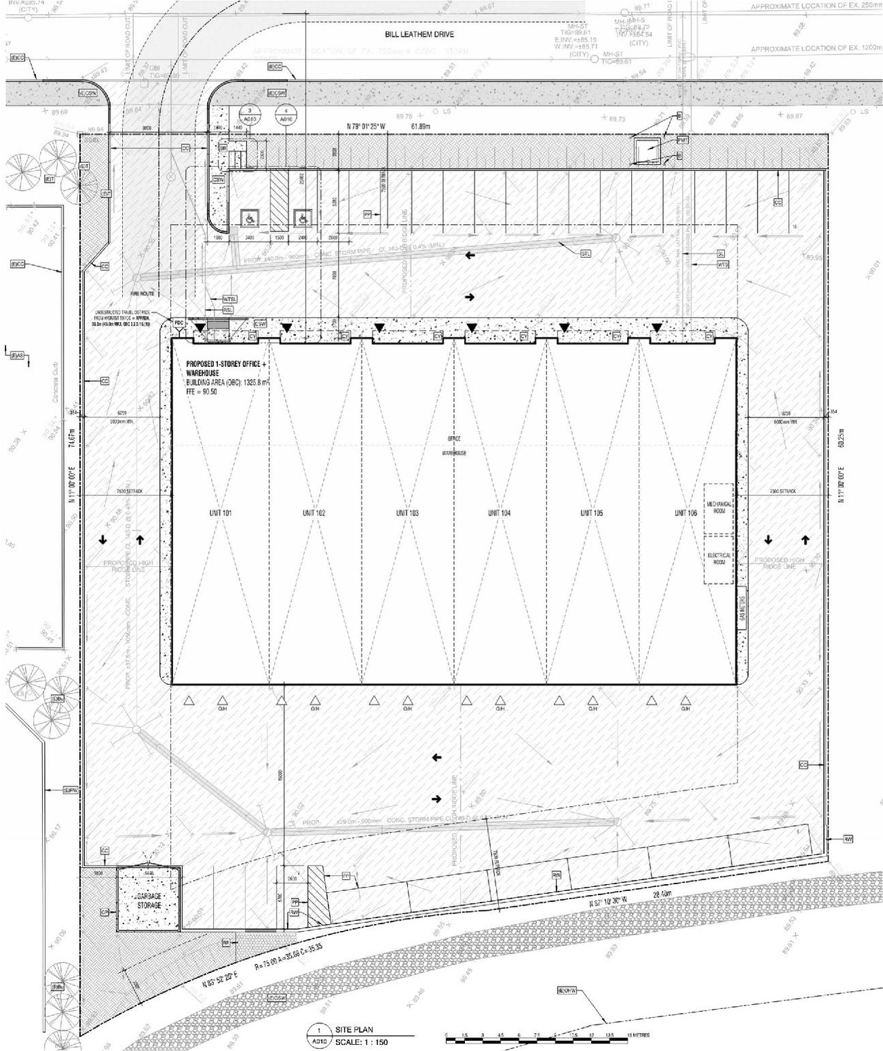 Construction site plan for project from page 12 of the file '2024-10-09 - Design Brief Rev 1 - D07-12-24-0124'