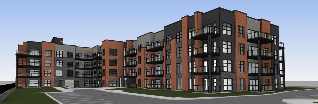 Rendering of building from page 9 of the file '2024-10-11 - Design Brief - D07-12-24-0126'