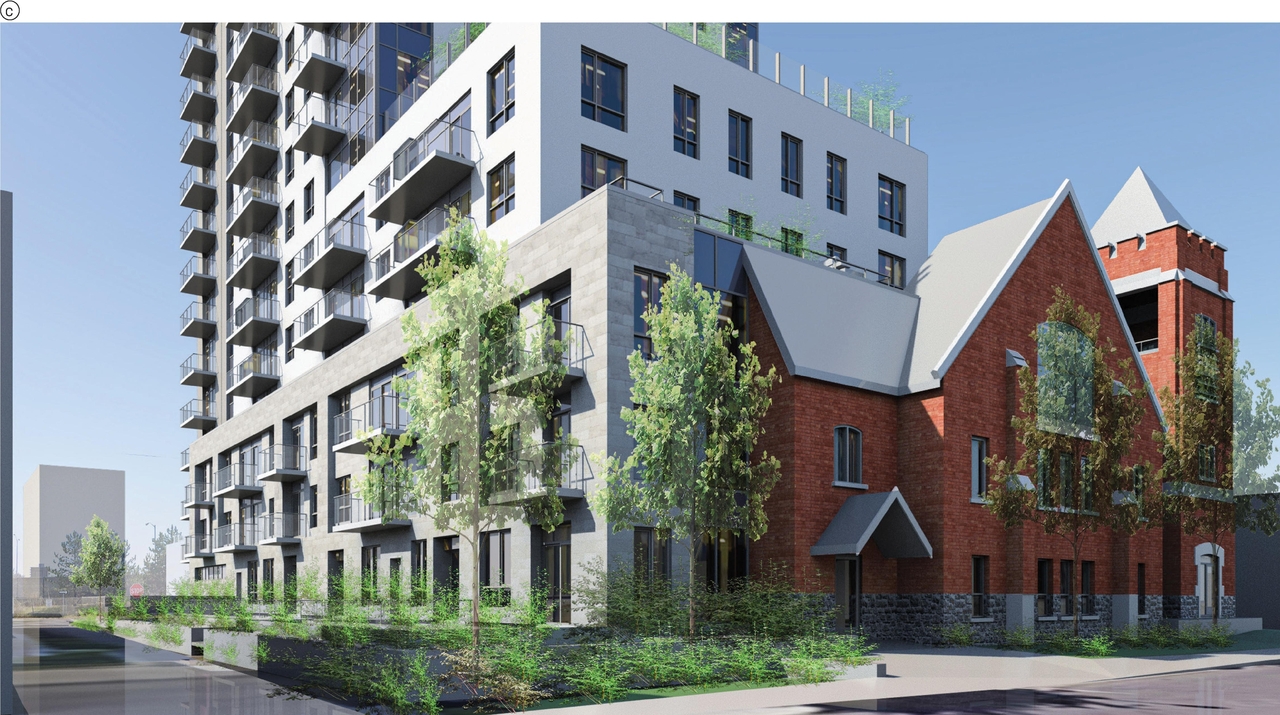 Rendering of building from page 12 of the file '2024-10-11 - Urban Design Brief - D07-12-24-0127'