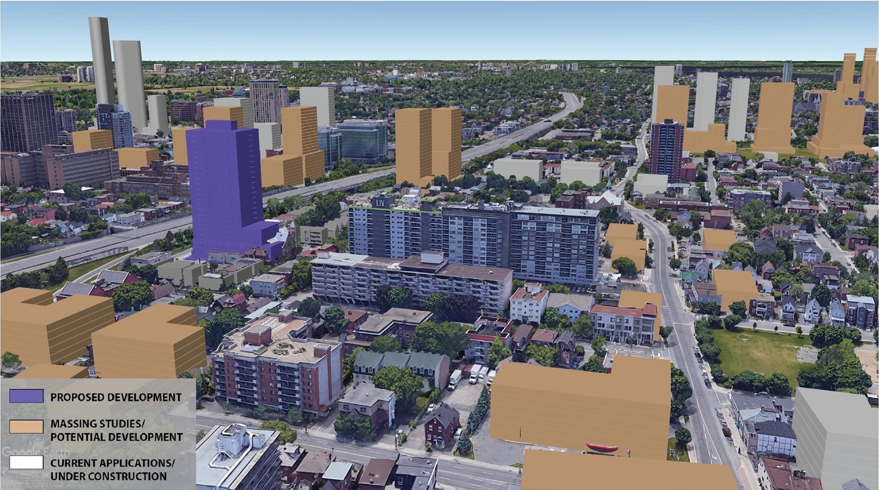 Rendering of building from page 37 of the file '2024-10-11 - Urban Design Brief - D07-12-24-0127'