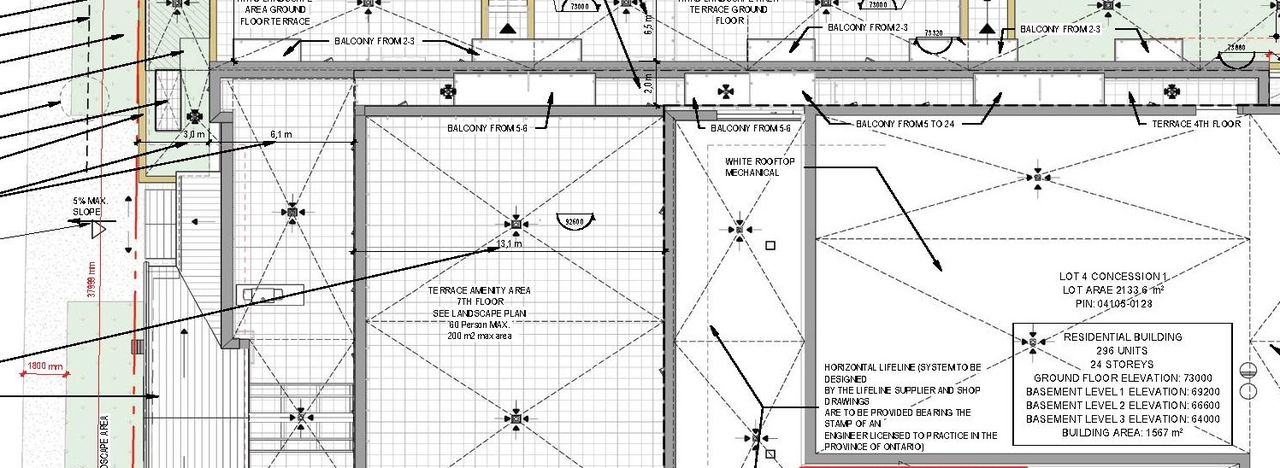 Construction site plan for project from page 5 of the file '2024-10-11 - Urban Design Brief - D07-12-24-0127'